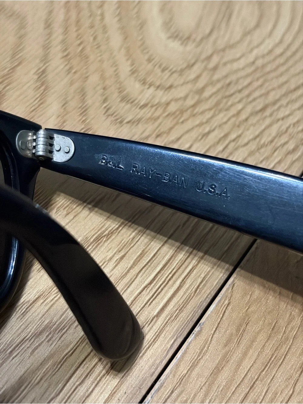Ray-Ban B&L Bausch and Lomb Black Wayfarer Sunglasses for Men 50-22 Made in USA